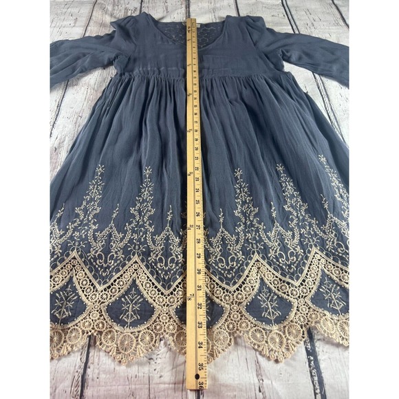 Alter'D State Grey Dress, Gorgeous Lace Trimmed, Size Small - Picture 5 of 5